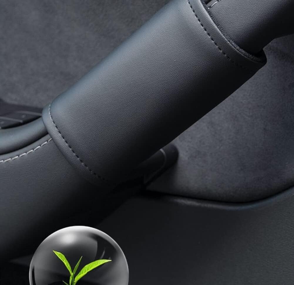 4 fundas protectoras para manija de puerta interior de automóvil para el modelo 3 Y 2021-2023, cubierta protectora antiarañazos, de piel sintética,