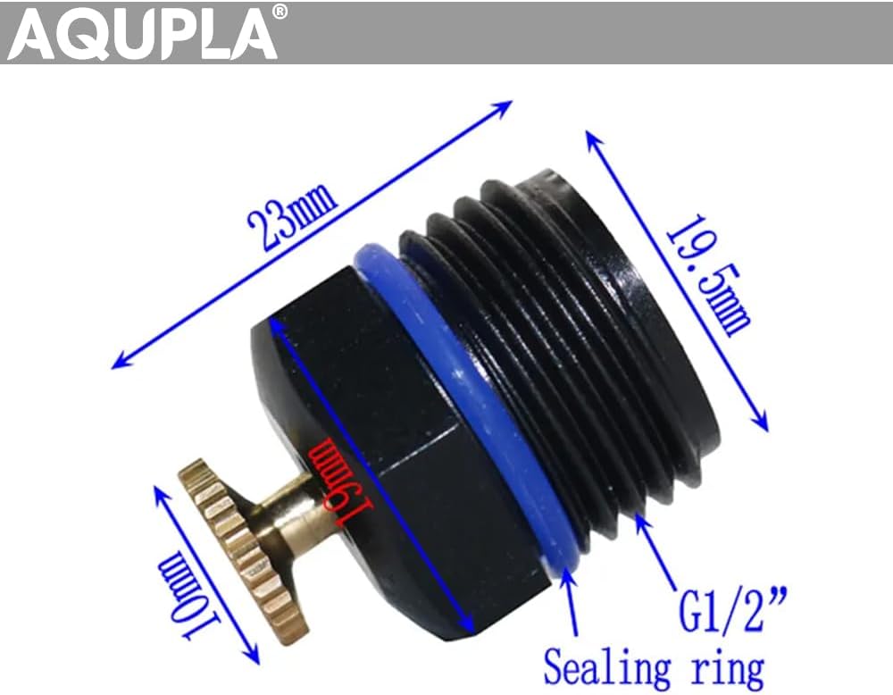 AQUPLA Boquilla de rociador de 12 pulgada para jardín, emisores de nebulización ajustables de 360 grados, boquilla universal para riego de césped,