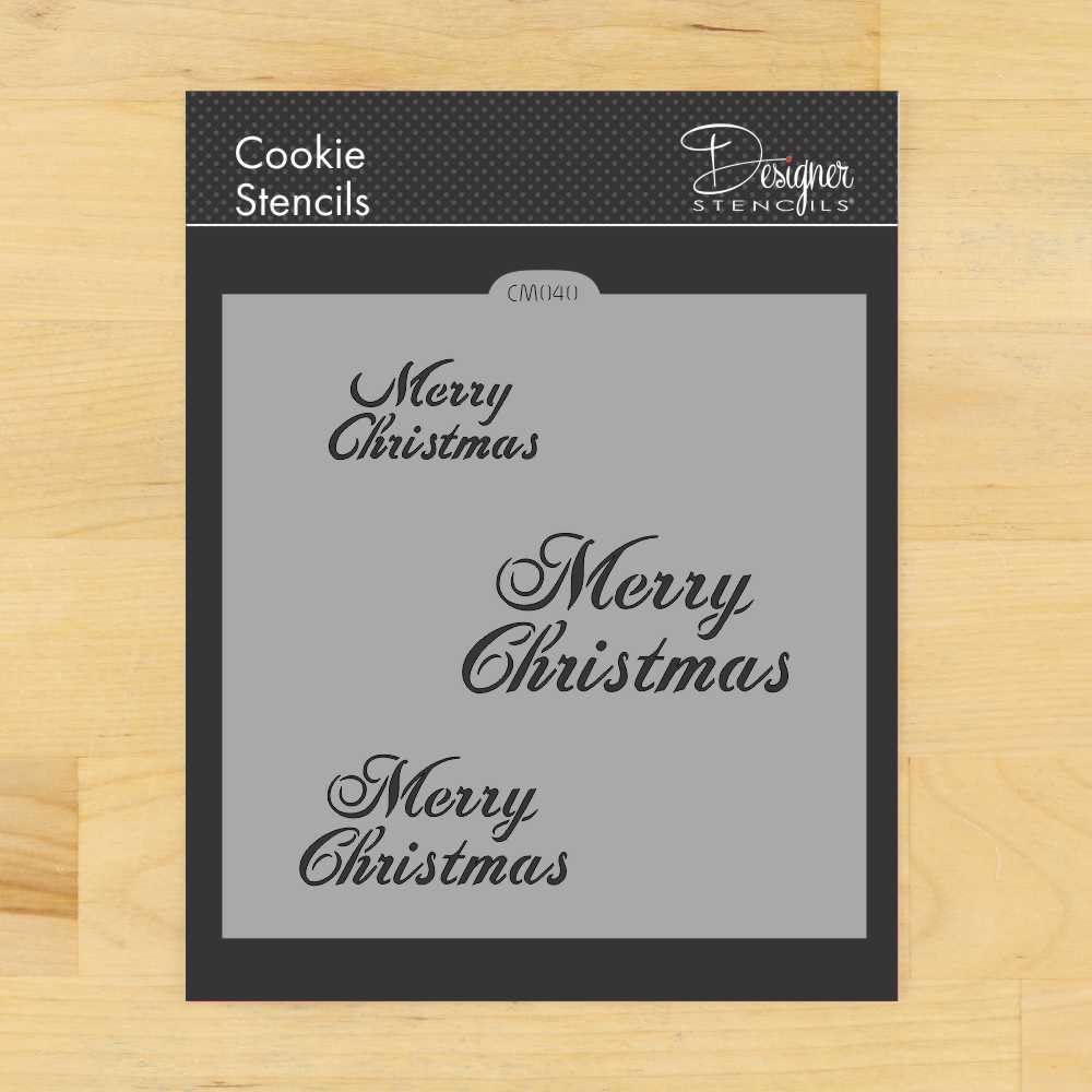 Plantilla de galletas y manualidades de Feliz Navidad de Designer Stencils