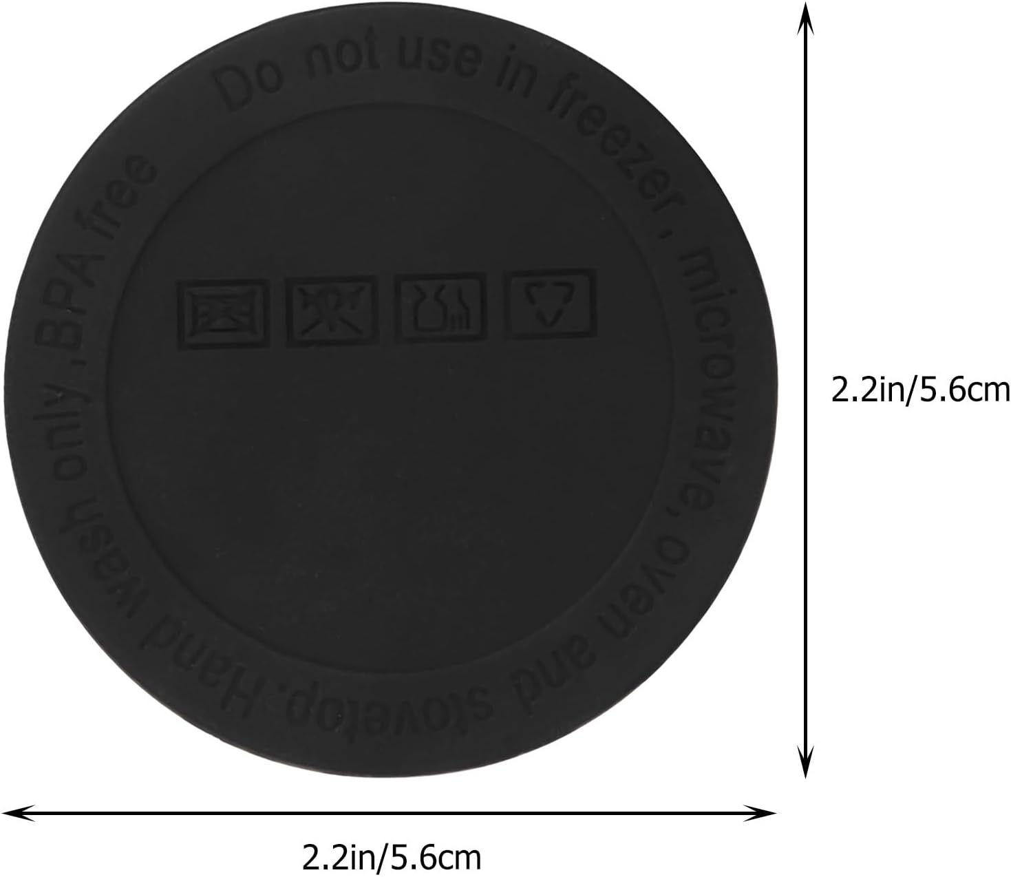 NOLITOY 100 piezas de almohadilla de silicona adhesiva de silicona negra, taza de vidrio con tapa, hervidor negro de 20 onzas, vaso delgado de vino,