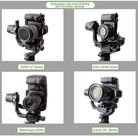 Soporte L con placa de liberación rápida para DJI Ronin S Gimbal Disparo Vertical Sony A7 A6400