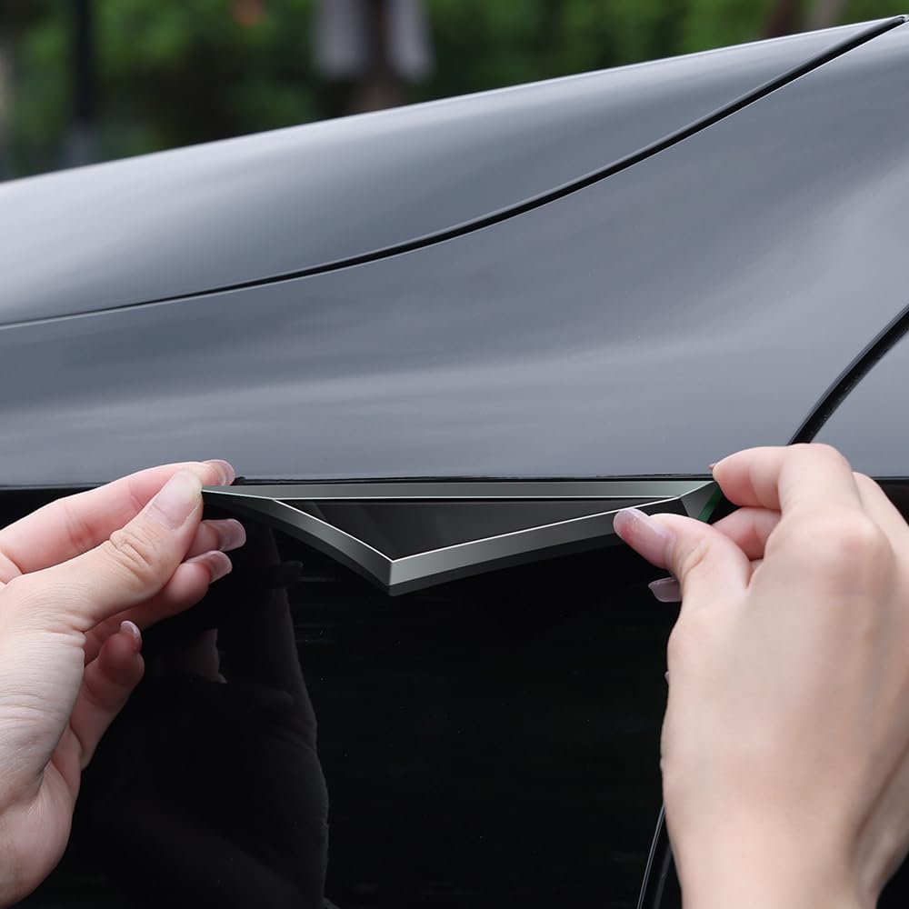 Par de accesorios de metal 3D para automóvil para puertas laterales, hoja, calcomanías para guardabarros de automóvil, emblema de ala lateral,