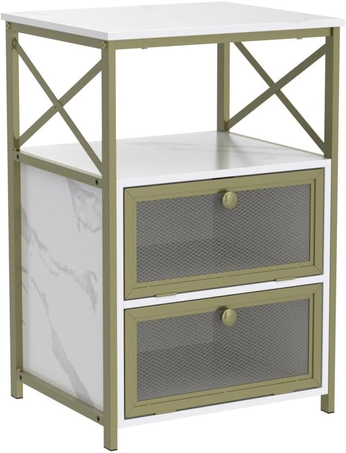VECELO – Mesita de noche, mesa auxiliar con espacio de almacenamiento y puerta, mesita de noche modernas para sala de estar, dormitorio, marrón,