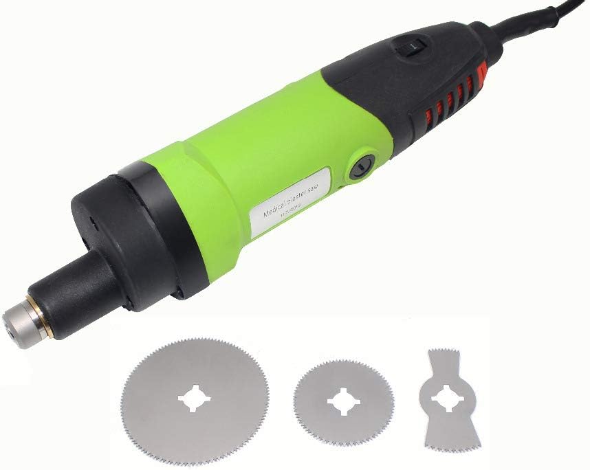 Sierra de yeso eléctrica médica, cortador de fundición, medicina ortopédica deportiva, 110 V, 12500 rmin (juego de sierra de yeso)