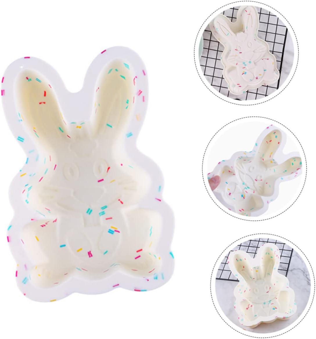 Jalea de Pascua Huevo de Pascua Molde de Silicona Pastel de Huevo de Pascua Pudín de Silicona Conejito Hornear Galletas Mantequilla de Maní Conejito