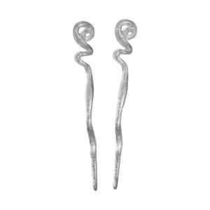 Palillos transparentes con purpurina y diamantes, juego de 2 Palillos transparentes con purpurina y diamantes, juego de 2