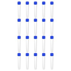 PATIKIL Tubos de ensayo de plástico de 0.3 fl oz, paquete de 20 tubos de ensayo congelados, tapón de tornillo de almacenamiento para laboratorio de PATIKIL Tubos de ensayo de plástico de 0.3 fl oz, paquete de 20 tubos de ensayo congelados, tapón de tornillo de almacenamiento para laboratorio de