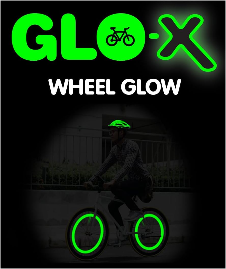 GLO-X Luces brillantes para ruedas de bicicleta para niños y adultos (paquete de 2)  Luces de radios recargables para ruedas de bicicleta,
