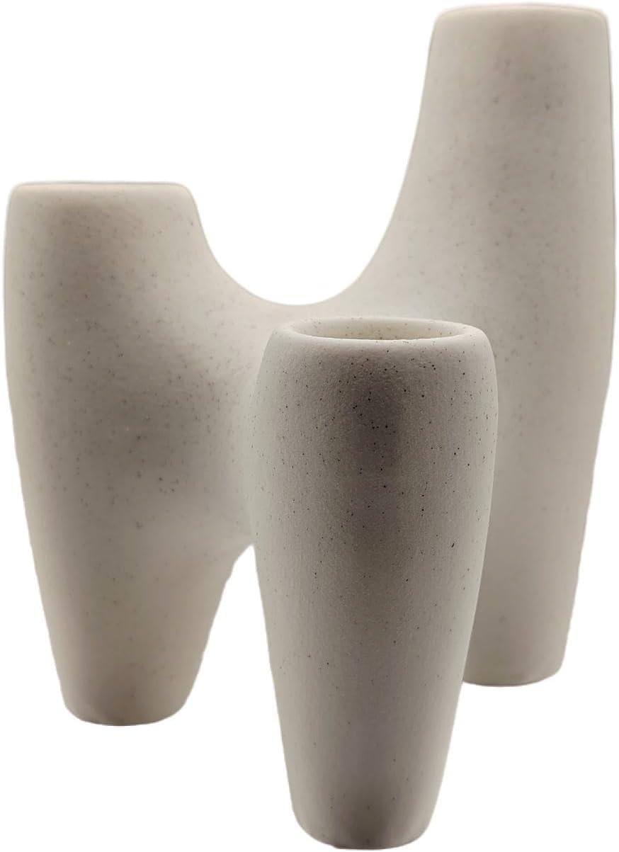 Candle Holders is Suitable for Modern Decoration of Dining Tables, Living Room Coffee Tables or Shelves,Boho Candlestick can accommodate Three 0.9