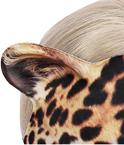1 máscara de media cara de Halloween, máscaras de leopardo para Halloween, carnaval, fiesta, disfraces, accesorios de disfraces