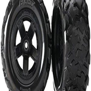 Traxxas 2 neumáticos y ruedas de 5 radios encolados montados Traxxas 2 neumáticos y ruedas de 5 radios encolados montados