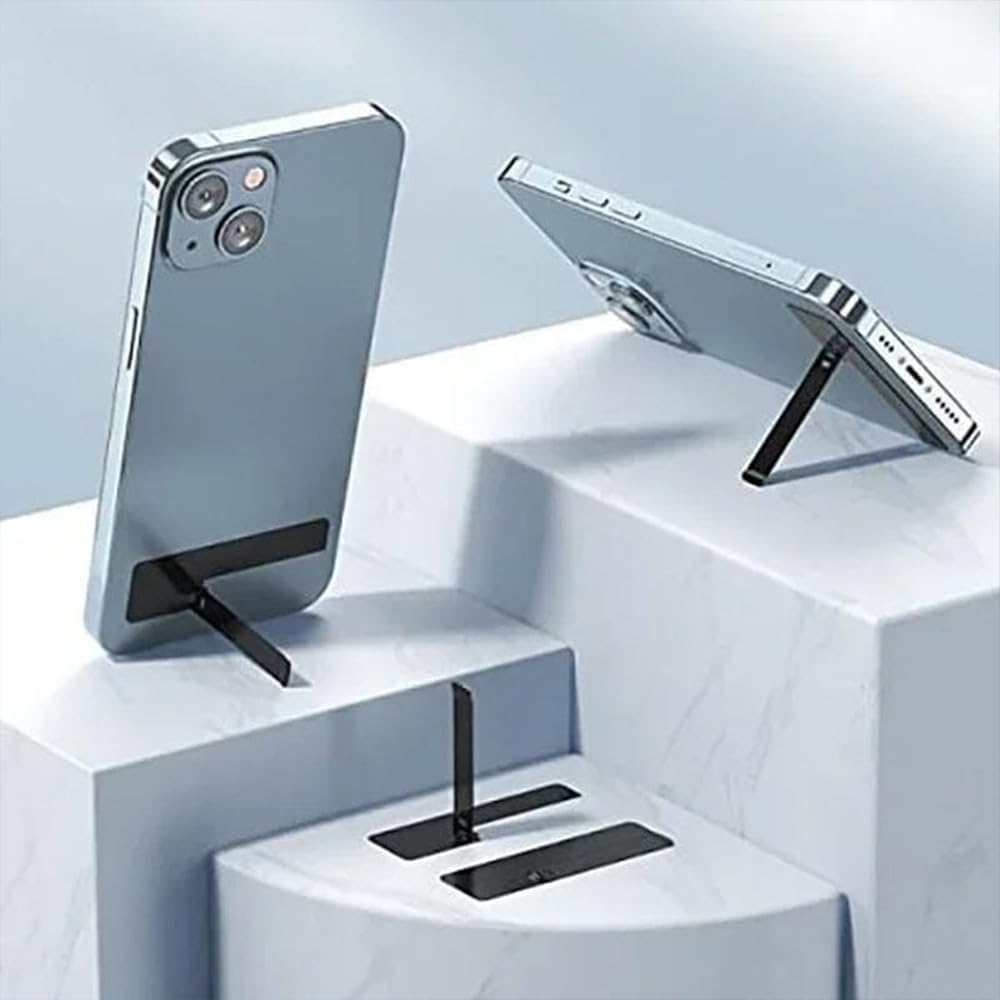 KCRPM Soporte invisible ultrafino para teléfono celular, soporte plegable e invisible para teléfono celular, soporte de metal portátil para