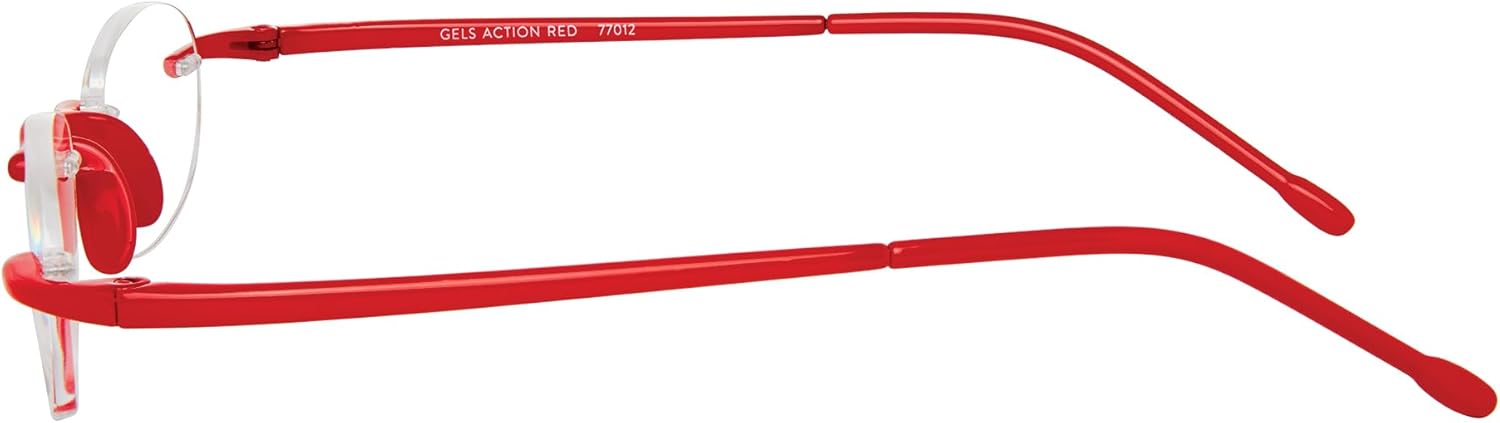 Scojo New York Gels – Lentes de lectura originales, hechos a mano, resistentes a los arañazos, para mujeres y hombres, color rojo acción – 1.75x