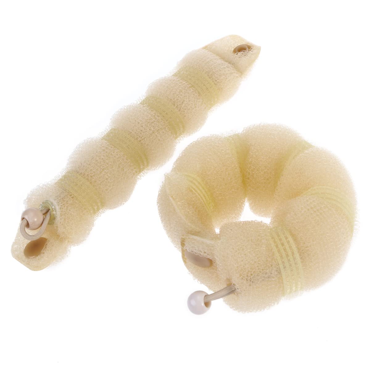 KALLORY Pinzas para el cabello para mujer, para hacer moños franceses, 2 unidades, anillo moldeador de cabello, dona, chignon, accesorios para rizar