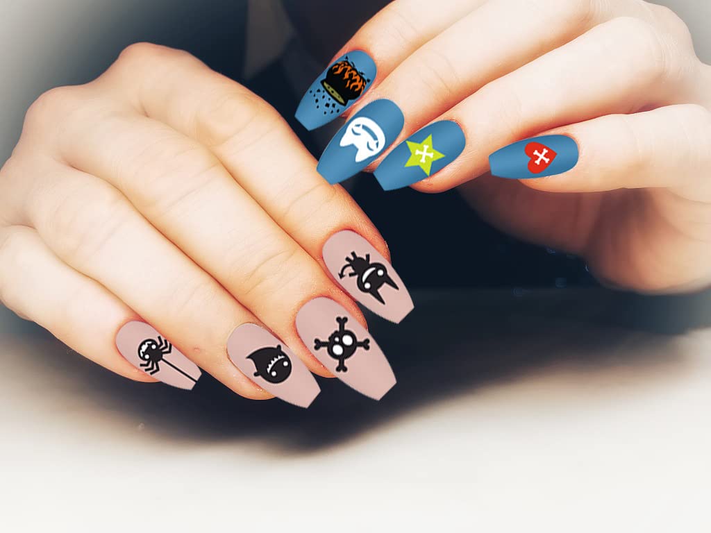 Juego de 4 placas de estampado de uñas de Halloween, plantillas de sellos de arte de uñas de calavera cruzada, kit de plantillas de sellos de