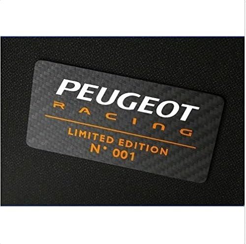 Pegatina para Peugeot Racing Edición Limitada, 2 unidades, 4.331 x 1.969 in, sin fondo (blanco – amarillo)