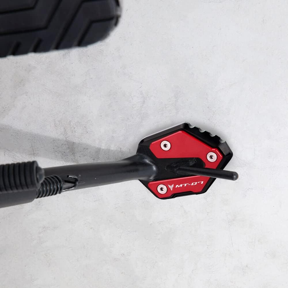 Placa de soporte de extensión de soporte lateral para motocicleta compatible con YAMAHA MT-07 2014-2023  Soporte de almohadilla de pie Accesorios