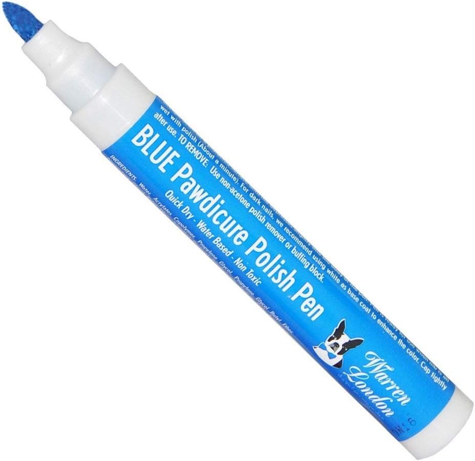Lápiz de pedicura Warren London Pawdicure, esmalte de uñas para perro, paquete de de 1, Azul