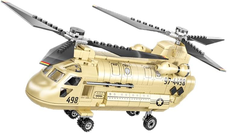 CH-47 Chinook Transport Helicopter Military Army Aircraft Building Blocks Sets451 Pieces Gift for Adults and Kids