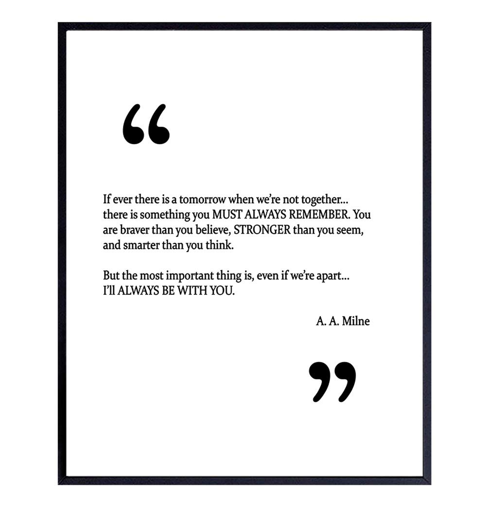 A.A. Milne Quote Wall Art Print – 8×10 Unframed Photo – Perfect Inspirational and Motivational Gift, Chic Home Decor