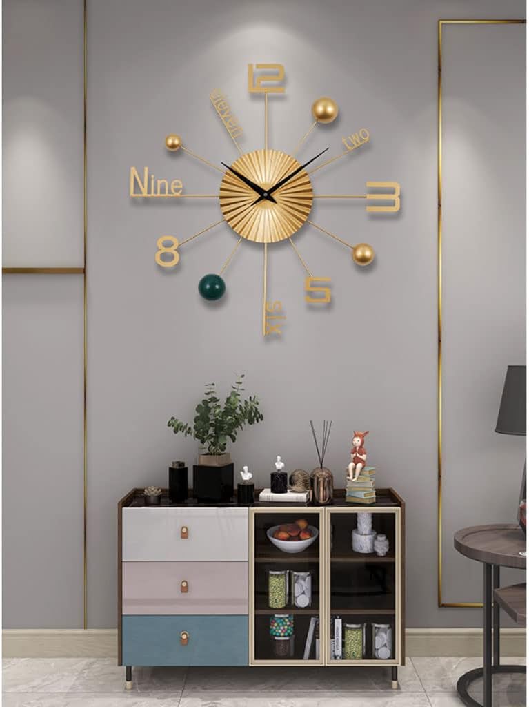 Reloj de pared moderno reloj de pared plisado ondulado diseño de cara reloj creativo de metal decorativo silencioso sin tictac funciona con pilas