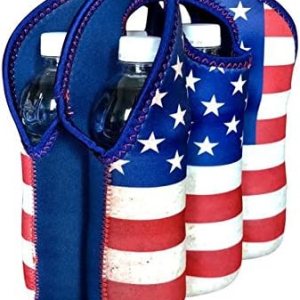 Koverz – Paquete de 6 unidades con aislamiento de neopreno #1, portador de botellas de cerveza, bolsa de seis paquetes – Bandera estadounidense de Koverz – Paquete de 6 unidades con aislamiento de neopreno #1, portador de botellas de cerveza, bolsa de seis paquetes – Bandera estadounidense de