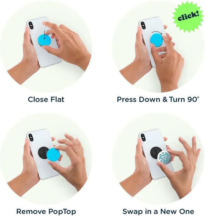 PopSockets Agarre para teléfono con soporte expansible, Skull PopGrip – Shaky Bones