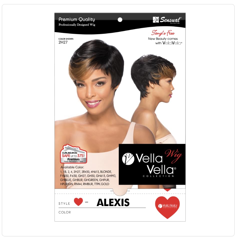 Peluca completa sintética sensual – ALEXIS (1B)