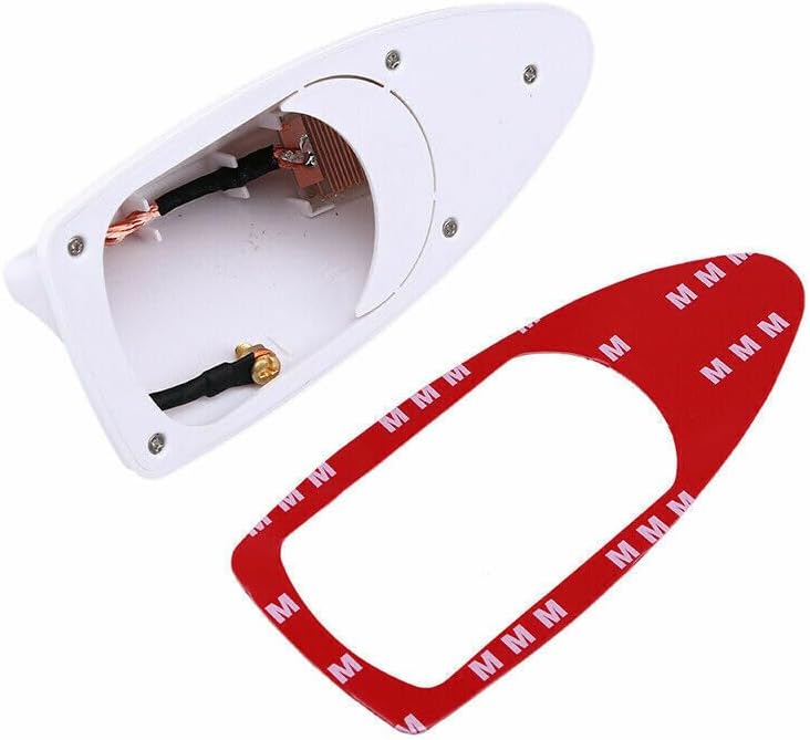 Antena universal para coche de techo de aleta de tiburón Radio blancaRadio FM Antena AM