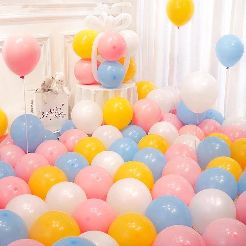 100 globos de látex arcoíris de 10 pulgadas de colores surtidos, globos de fiesta para cumpleaños, boda, fiesta, decoración de Navidad, globos