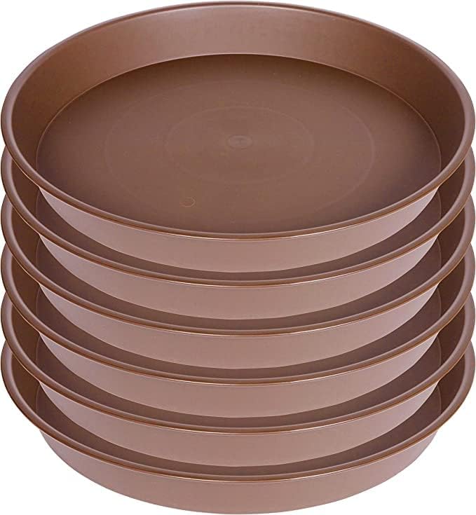 Paquete de 6 bandejas de platillos para plantas, 4, 5, 6, 8, 10, 12, 13, 15, 17, 19 pulgadas, bandejas de plástico resistente para interiores,