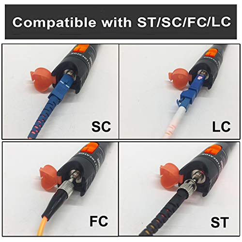 YICIZOL – Localizador visual de fallas de 18.6 mi, medidor de potencia de fibra óptica con FC, conector SC, cuchilla de fibra óptica y adaptador