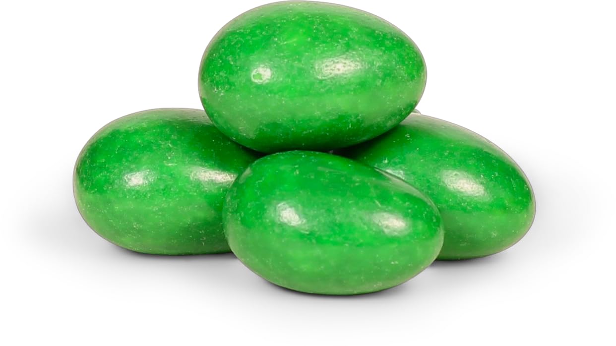 Its Delish – Almendras de Jordán verde oscuro, 5 libras a granel  Nuez de almendra azucarada con revestimiento de caramelo dulce  Favores de boda