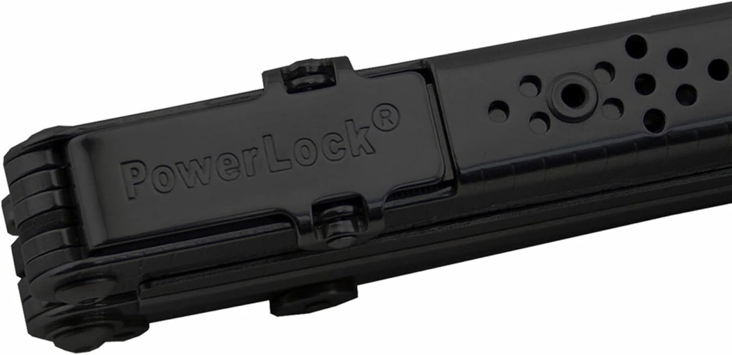 Multiherramienta PowerLock EOD SOG con cúter de seguridad, 18 herramientas, color óxido negro, B63N