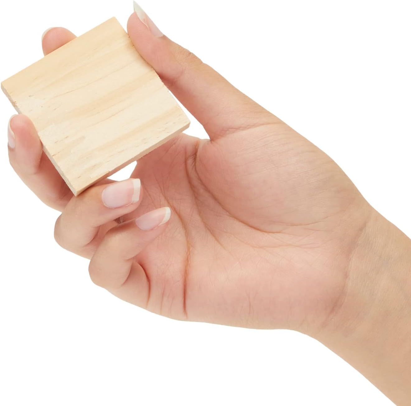 Paquete de 15 cuadrados de madera sin terminar de 2 x 2 para manualidades, azulejos de madera en blanco para quemar madera, suministros de