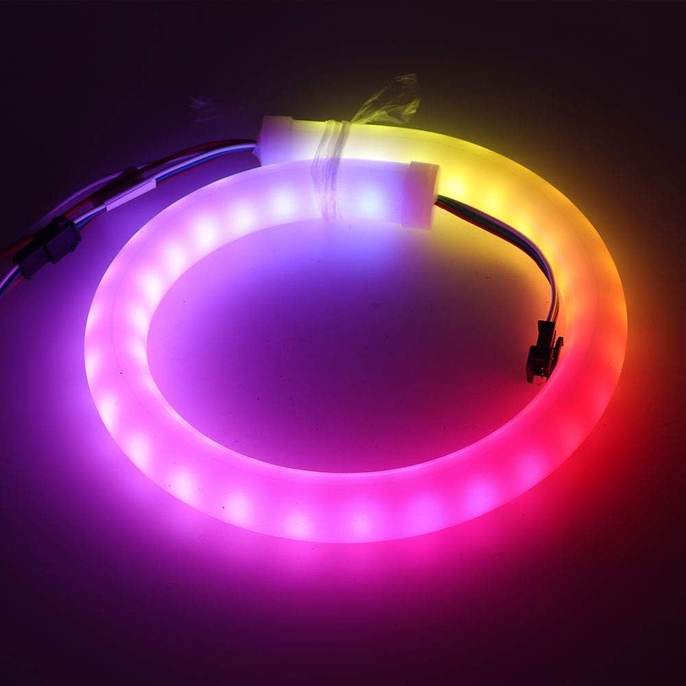 XUNATA Cuerda de luz LED RGB de neón, 6.6 pies de píxel inteligente direccionable individualmente SK6812 60 LEDsm, letrero de neón, DC 5V