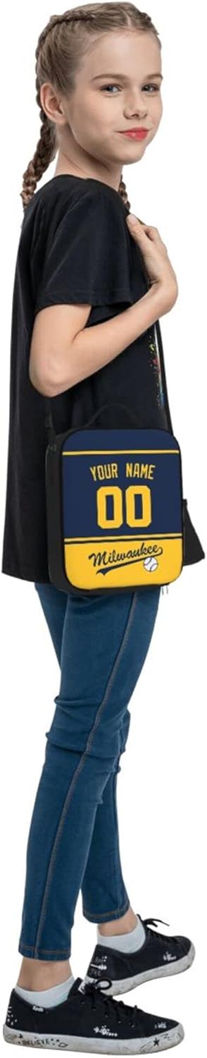 Milwaukee – Lonchera térmica personalizada con cualquier nombre y cualquier número, regalos personalizados para niños, hombres y mujeres