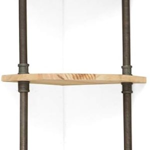 Industrial Pipe Shelf, Rustic Corner Shelves with Towel Bar,Bathroom Shelves Wall Mounted,3 Tiered Metal&Real Wood Home Decor Floating Shelves Industrial Pipe Shelf, Rustic Corner Shelves with Towel Bar,Bathroom Shelves Wall Mounted,3 Tiered Metal&Real Wood Home Decor Floating Shelves