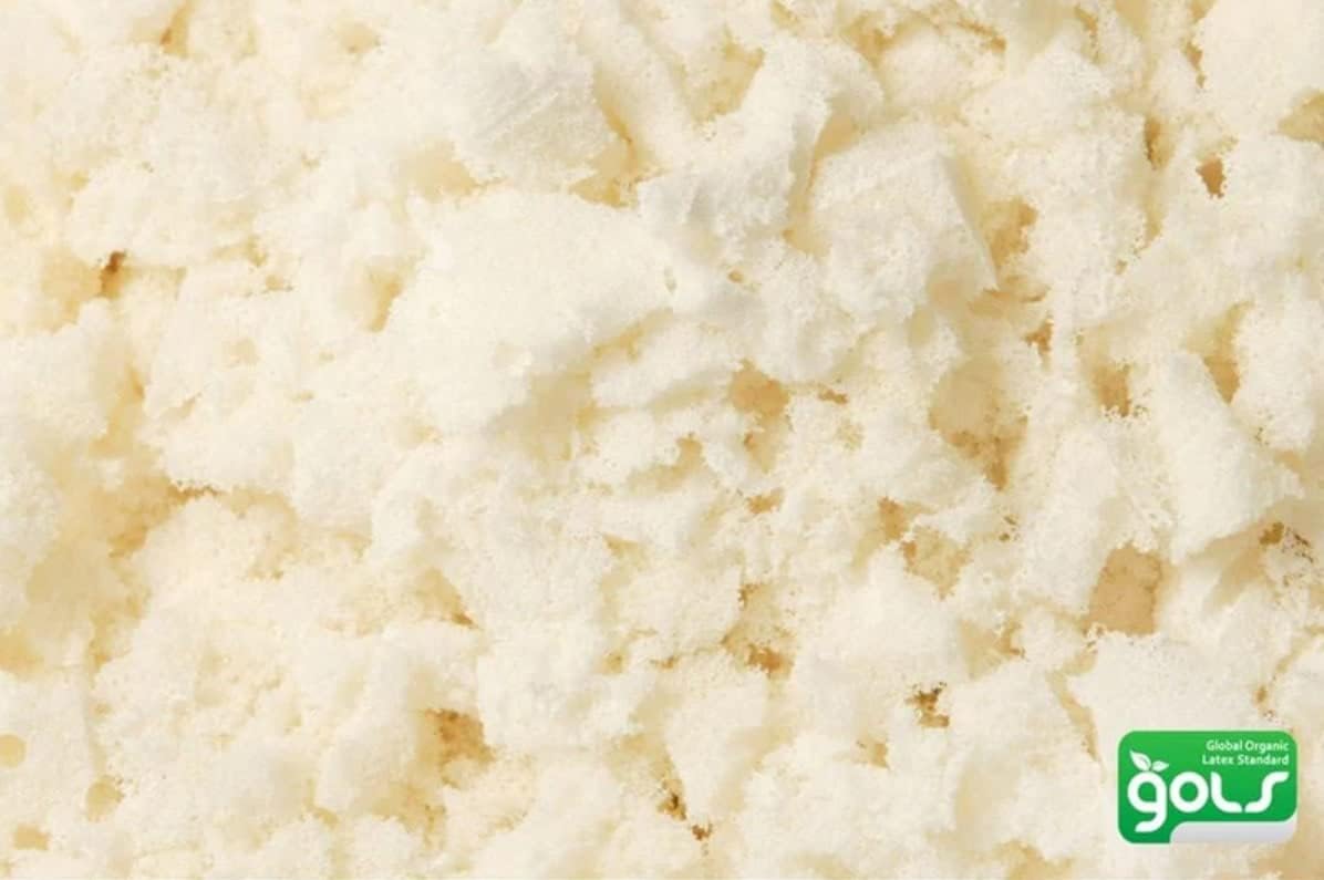 The Pillow Shredded Latex  Comodidad de lujo  Funda de algodón orgánico  Látex Dunlop orgánico certificado por GOLS  5 años de garantía  Fabricado