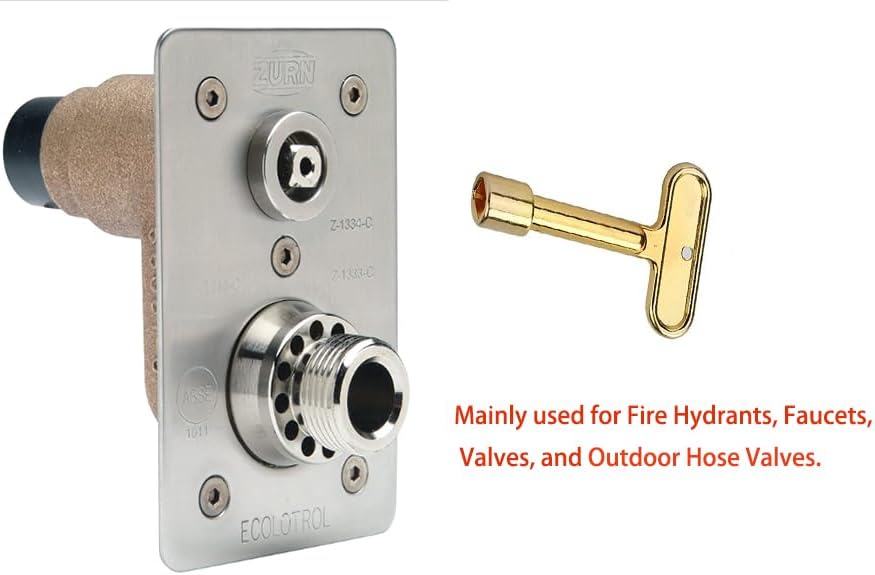 Honkador P1300-PART-13-KEY Llave de aguallave de grifo de agua Llaves de hidrante para hidrante de pared y grifo-Oro