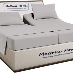 Juego de sábanas de 600 hilos, 100% algodón suave de grapas largas, 4 piezas, tamaño matrimonial, suave tejido de satén, colección de ropa de cama Juego de sábanas de 600 hilos, 100% algodón suave de grapas largas, 4 piezas, tamaño matrimonial, suave tejido de satén, colección de ropa de cama