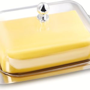Mantequillera con tapa, plato de mantequilla de acero inoxidable con tapa de plĂ¡stico para encimera, pequeño soporte para mantequilla con tapa, Mantequillera con tapa, plato de mantequilla de acero inoxidable con tapa de plĂ¡stico para encimera, pequeño soporte para mantequilla con tapa,