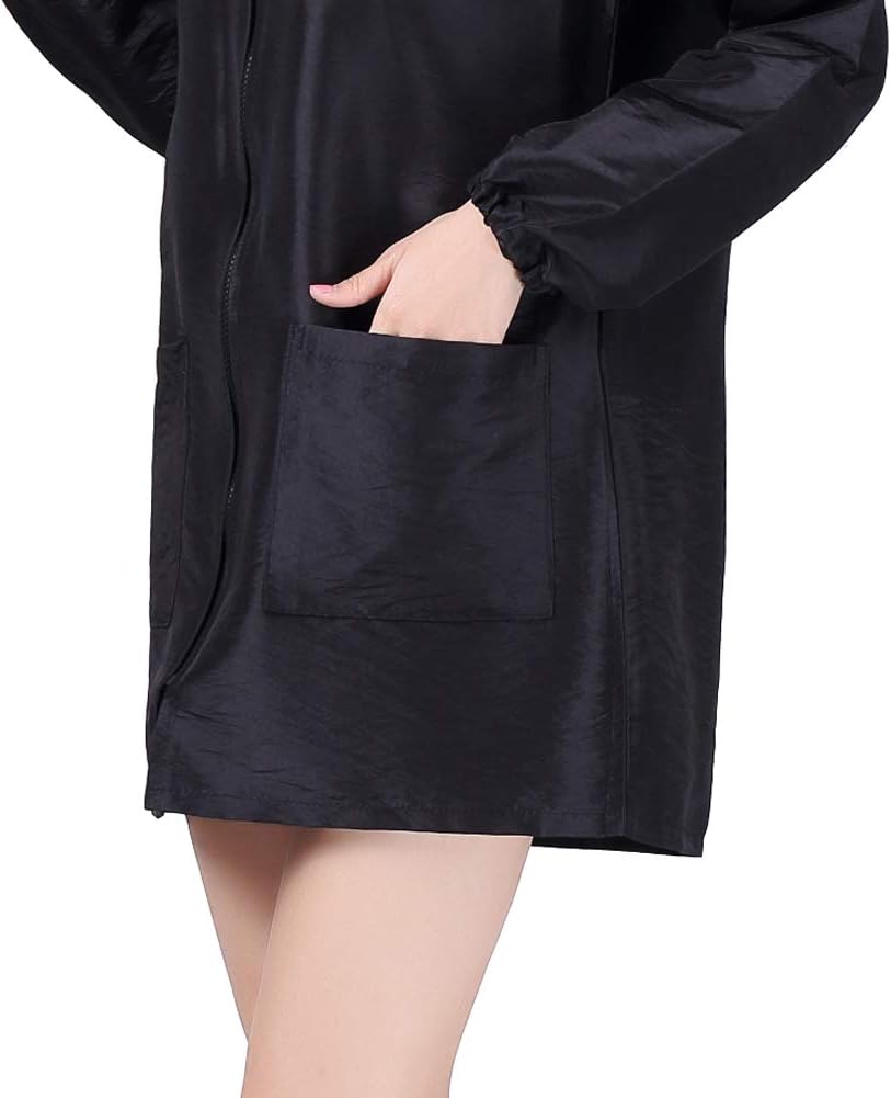 KAHOT Chaqueta profesional de estilista para peluquería, uniforme de cosmetología, con cremallera, para peluquería, ropa de trabajo, belleza, spa,