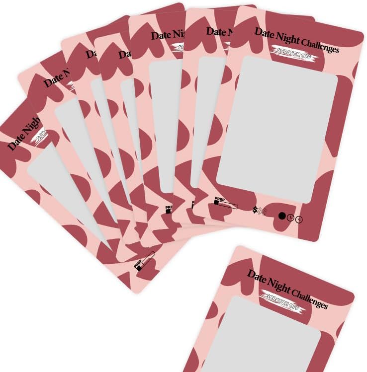 Baraja de cartas para raspar la noche de cita