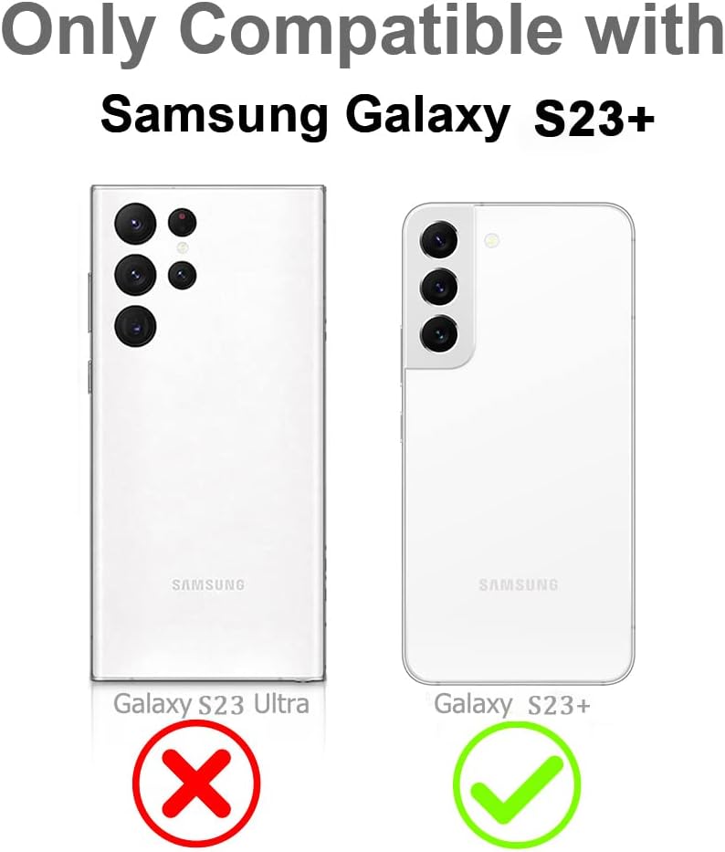 MOWIME Funda diseñada para Samsung Galaxy S23 Plus 5G, cubierta protectora delgada y flexible con soporte de anillo de teléfono integrado con