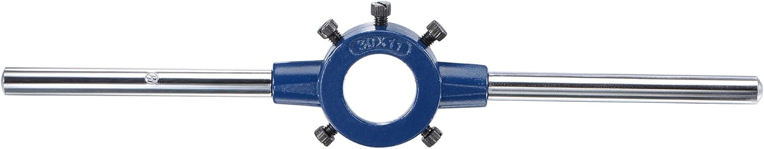 uxcell Juego de llaves de mango redondo, troquel de rosca UNF 38-24 y soporte de troquel de 1.181 in (Compatible con 0.787 in-1.181 in OD Die