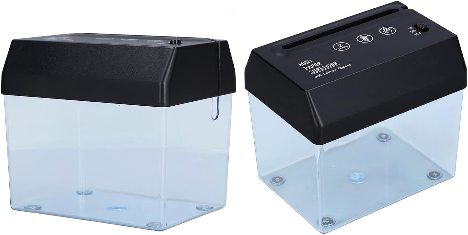 Mini trituradora de papel eléctrica portátil con cuchillo de metal, fácil operación, ideal para oficina, escuela, familia