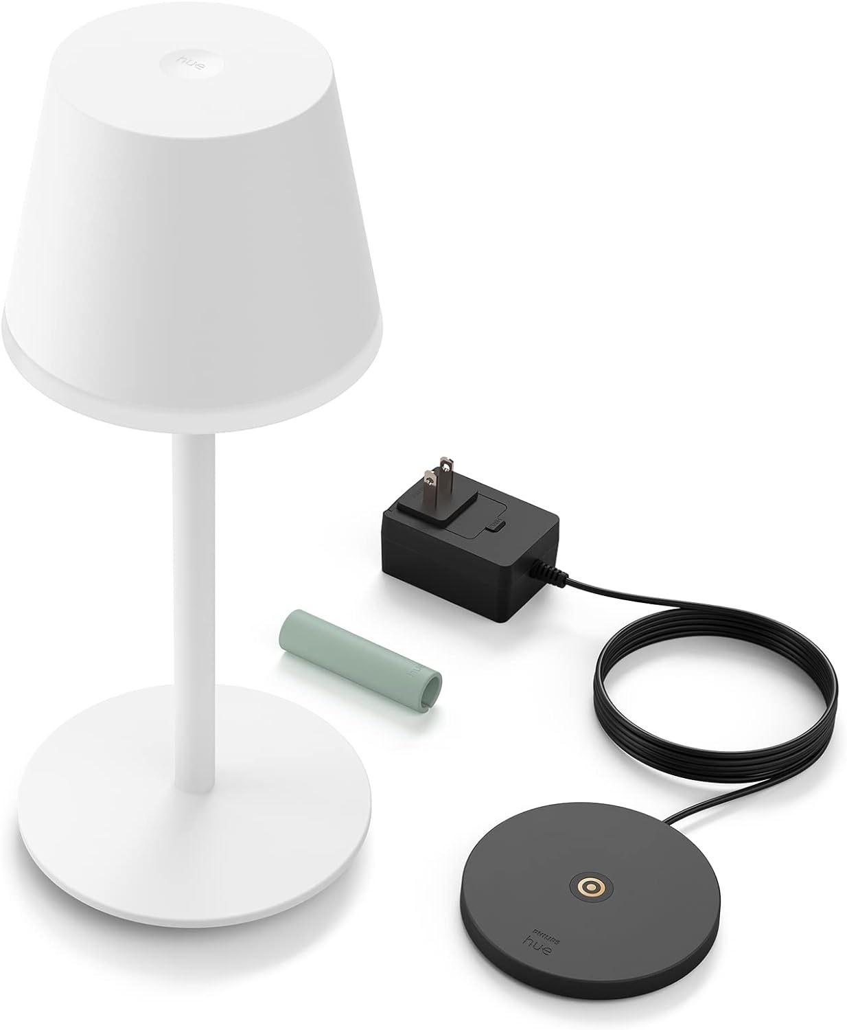 Philips Hue Go – Lámpara de mesa portátil de 2unidades para uso en interiores y exteriores, ambiente blanco y de color, compatible con Alexa, Apple