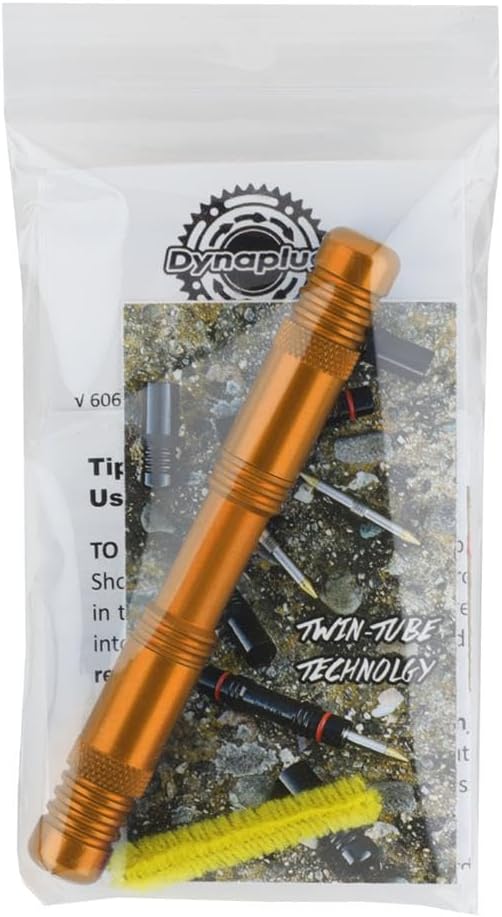 Dynaplug Racer Pro Herramienta de reparación de neumáticos de bicicleta 100% fabricada en Estados Unidos (naranja)