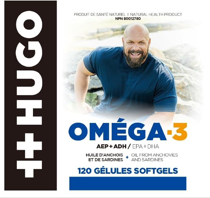 ++Hugo Omega-3 Cápsulas Nutrición Girard 120 Cápsulas EPA+DHA+Aceite de Anchoa y Sardina